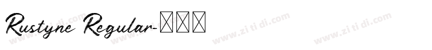 Rustyne Regular字体转换